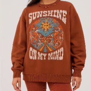 Hollister Retro Oversized “Sunshine On My Mind” Sweatshirt Size L NWT
